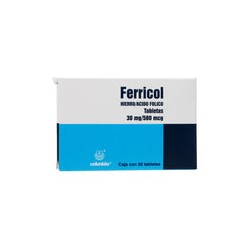 FERRICOL 30MG/500MCG 30 TAB