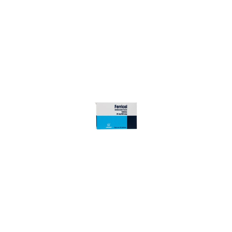 FERRICOL 30MG/500MCG 30 TAB