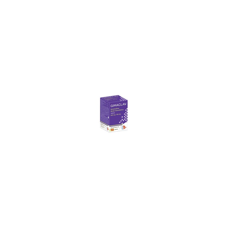 GIMACLAV TAB 500/125 MG CAJA C10 (AMOXICILINA/ACIDO CLAVULANICO)